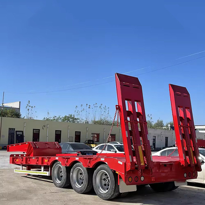13t アクセル 40FT コンテナ 平床半トレーラー 12 タイヤのカスタマイズされたトレーラー