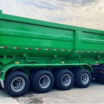 バン型4軸型U型ダンプトラック トレーラー/Tipper Semi Trailer 45cbm 80トンの総量