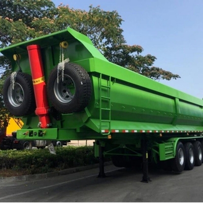 鋼床 1820mm 重用 2軸 U 形ダンプ半トレーラー 石/鉱山/砂用