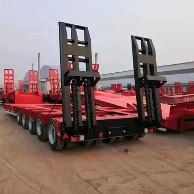 50~100トンの重荷用グースネックトラック ローベッド半トレーラー 手動着陸脚