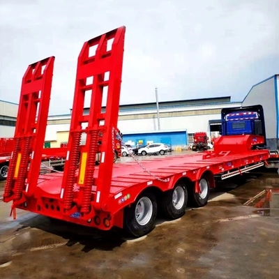 50~100トンの重荷用グースネックトラック ローベッド半トレーラー 手動着陸脚