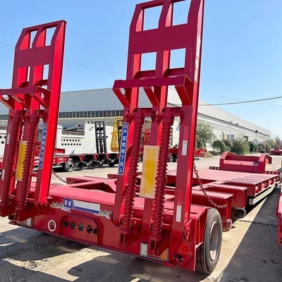 50~100トンの重荷用グースネックトラック ローベッド半トレーラー 手動着陸脚