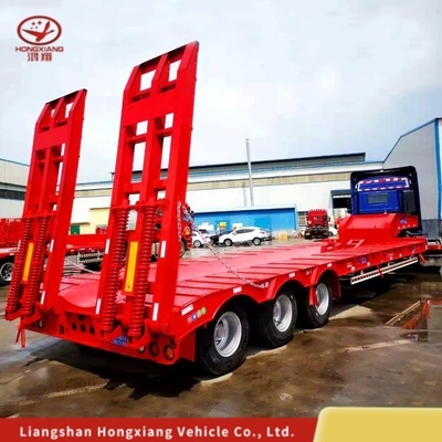 パーソナライゼーション 80tons 3axles 拡張可能 17m 低床半トレーラー 12r22.5 タイヤ