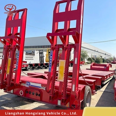パーソナライゼーション 80tons 3axles 拡張可能 17m 低床半トレーラー 12r22.5 タイヤ