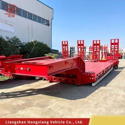 パーソナライゼーション 80tons 3axles 拡張可能 17m 低床半トレーラー 12r22.5 タイヤ
