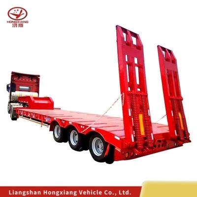 パーソナライゼーション 80tons 3axles 拡張可能 17m 低床半トレーラー 12r22.5 タイヤ