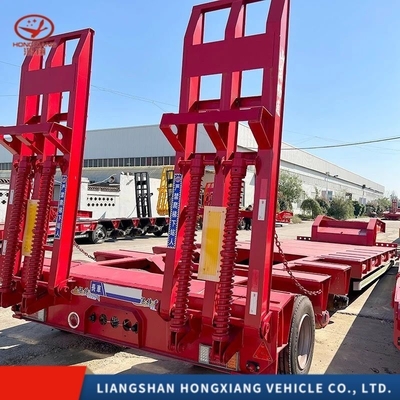 3軸 20FT 40FT 60 トンの低床半トレーラー トラック 自動ダンピングなし 2240mm トレーダー