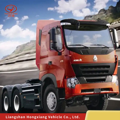 Sinotruck HOWO CNG トラクター トラック 6×4 駆動ホイールとエアサスペンション 運転席