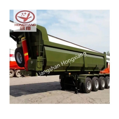 30トンのサイドダンプフルトレーラー 貨物フェンス 牽引棒付き半トレーラー 13500X3000X1550mm トレーダー 2240mm