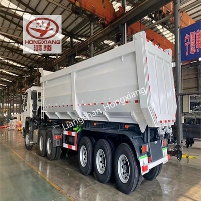 80トンのターパートレーラー 後ろのダンプトラック 12r22.5 タイヤ13500X3000X1550mmのセミトレーラー
