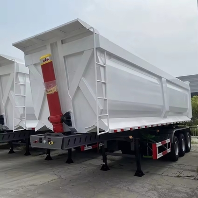 60トンのU型後部傾斜式トレーラー/三軸端傾斜式半トラックトレーラー