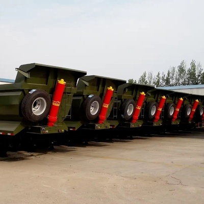 45cbm 40 60 トン U 型 後ろ端 ターパー ダンプ 半トラック トレーラー 13500X3000X1550 mm