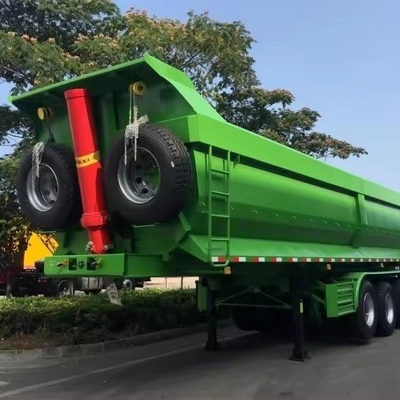 45cbm 40 60 トン U 型 後ろ端 ターパー ダンプ 半トラック トレーラー 13500X3000X1550 mm