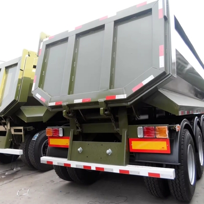 80トン4軸 U型ダンプトラック トレーラー 45cbm ターパー半トレーラー