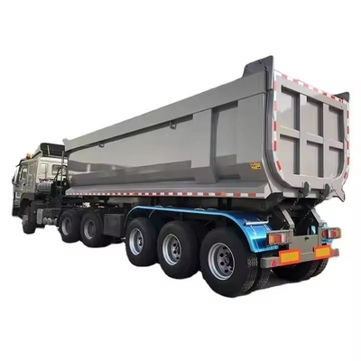 80トン4軸 U型ダンプトラック トレーラー 45cbm ターパー半トレーラー