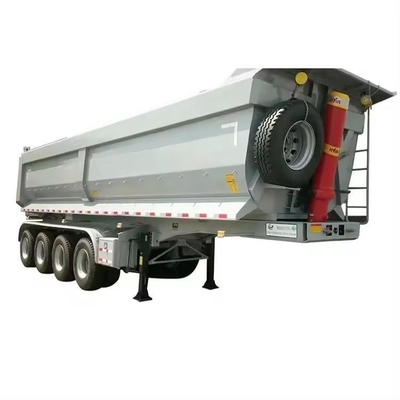 60トンの4軸の水力式後端傾斜式ダンプ半トレーラー 鉄鋼13500X3000X1550mm