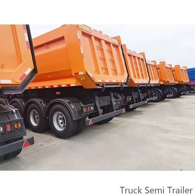重荷用 U 形半傾斜式トレーラー 4 アクセルダンプトレーラー 貨物配送用の傾斜式トレーラー