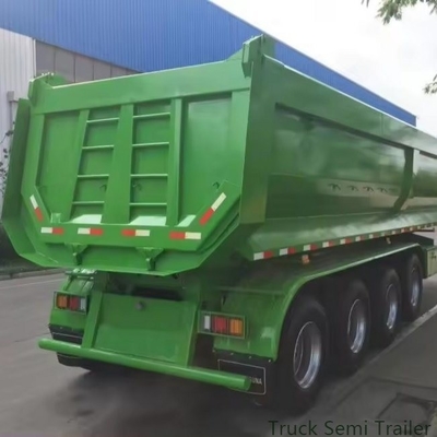 重荷用 U 形半傾斜式トレーラー 4 アクセルダンプトレーラー 貨物配送用の傾斜式トレーラー