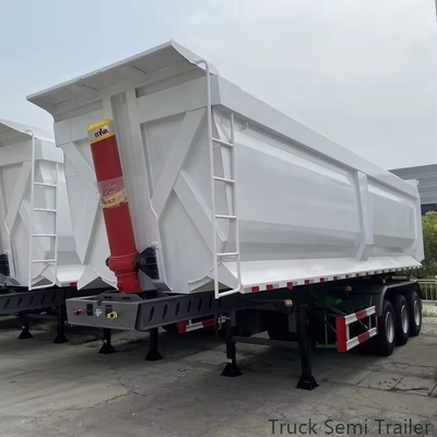 重荷用 U 形半傾斜式トレーラー 4 アクセルダンプトレーラー 貨物配送用の傾斜式トレーラー