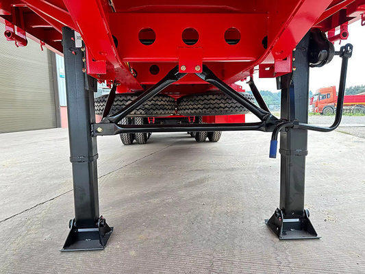 低床セミトレーラー ランパ4 3軸 40FT 100t 重荷フラットベッドローボーイトラックトレーラー
