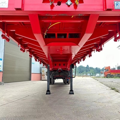 3軸 20FT 40FT フラットベッド コンテナ シャーシ フラットベッド 半トレーラー 50 Tbeload