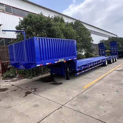 水圧式懸垂式半トレーラー 3軸平床トレーラー 大型貨物