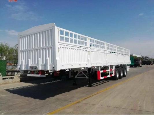3軸 45FT 48FT 60ton Dropside Cargo Sidewall Light Duty Grade Side Wall Fence 軽量用サイド壁フェンス用セミトレーラー