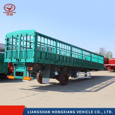 3軸 45FT 48FT 60ton Dropside Cargo Sidewall Light Duty Grade Side Wall Fence 軽量用サイド壁フェンス用セミトレーラー
