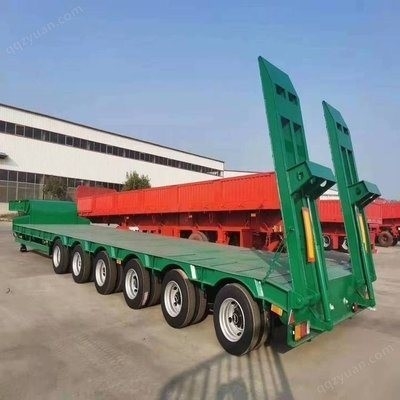 鉄3軸60t コンテナ・シャシー トレーラー フラットベッド トレーラー スチール トラック トレーラー モバイル メイク トラック トレーラー