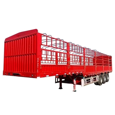 自動ダンピング 40FT 12m 12.5m 40ton フェンス 貨物 半トラック トレーラー 3 軸 側壁