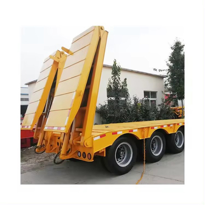 20FT 40FT フラットベッド コンテナ シャーシ 3 アックス 4 アックス フラットベッド 半トレーラー 12R22.5 タイヤ