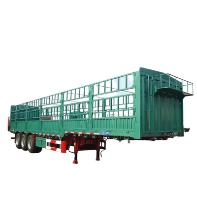3軸60トンのステークフェンス 貨物倉庫 ABSアンチロックブレーキシステム付き半トレーラー