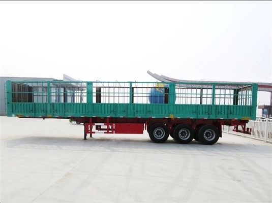 40FT 3軸 フラットベッドトラック フェンスセミトレーラー 812.16 タイヤ番号とバンタイプ