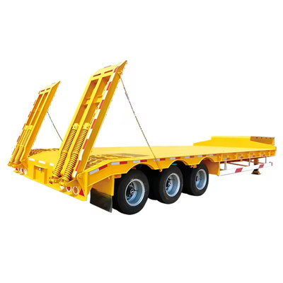 13500×3000×1550 mm 8軸 120トンの負荷容量 100FT フラットベッド低床半トレーラー