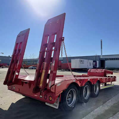180T 200T 拡張可能なモジュール式低床平床トレーラー 8列の16軸重荷車