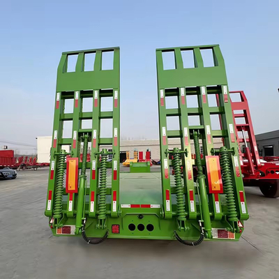 120tの荷重容量と自転ダンピング機能を持つ自転ダンピング低床トレーラー