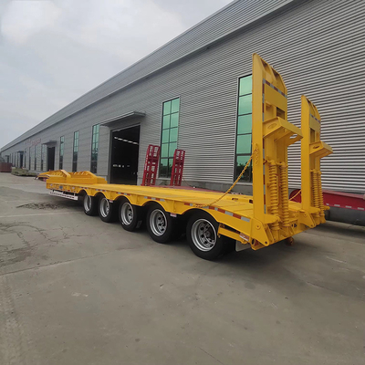 120tの荷重容量と自転ダンピング機能を持つ自転ダンピング低床トレーラー