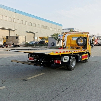 キルギスタン向け3トンの軽量用 I-Suzu Kv100 4X2 スライドフラットベッド復旧牽引車