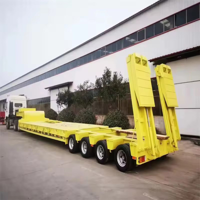 20FT 40FT フラットベッド トランスポート コンテナ フラットベッド トレーラー 10 タイヤと2.3軸