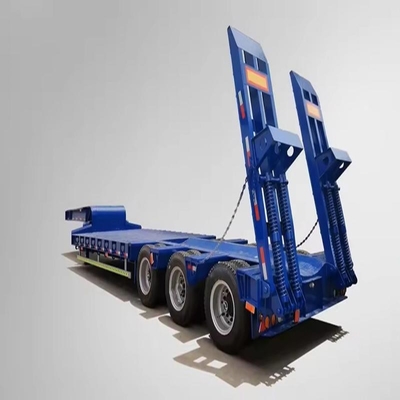 トレーリングアーム懸垂システム付きのローボーイトレーラー 重荷用ローベッドローベッド半トレーラー