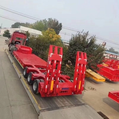 12メートル長2軸40トンの重荷低平床ロードデッキ ロウボーイ・トレーラー