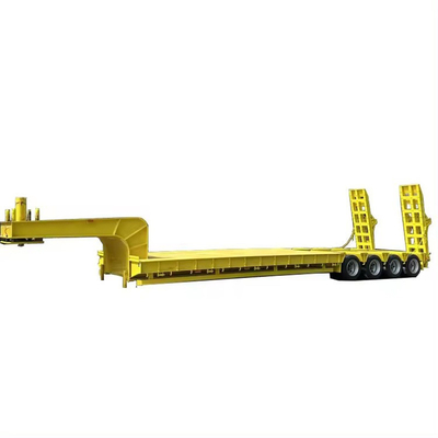 3列6軸 40 60トンの長さ 1820mm 脚盤鉄付きの低床トレーラー