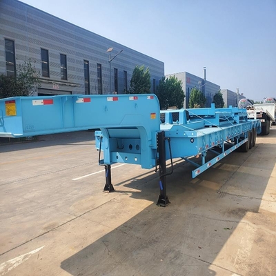 3列6軸 40 60トンの長さ 1820mm 脚盤鉄付きの低床トレーラー