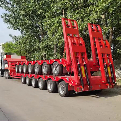手動着陸脚 60 トン重荷 40FT コンテナ輸送用 トラックトレーラー
