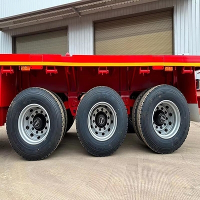 12r22.5 タイヤ3軸4軸 コンテナ半トレーラー 40hqフラットベッド貨物半トレーラー
