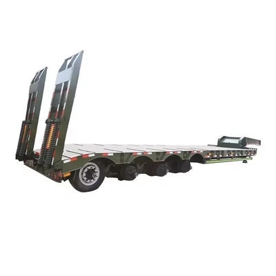 13500X3000X1550 mm 機械輸送用鉄製低床半トレーラー 13m 平床トレーラー