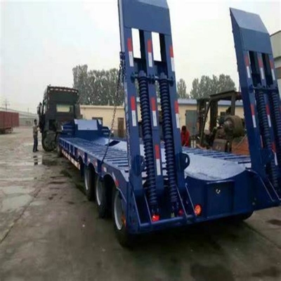 60tons 低床半トレーラー 半平床トレーラー 軸 走行台で製造 1820mm