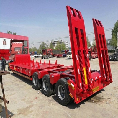 60tons 低床半トレーラー 半平床トレーラー 軸 走行台で製造 1820mm