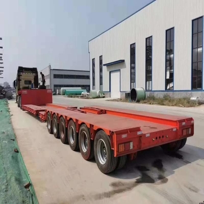 60tons 低床半トレーラー 半平床トレーラー 軸 走行台で製造 1820mm