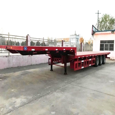 鉄の平床トレーラー 20FT 40FT 3/4/5 アクセル コンテナ輸送用低床半トレーラー